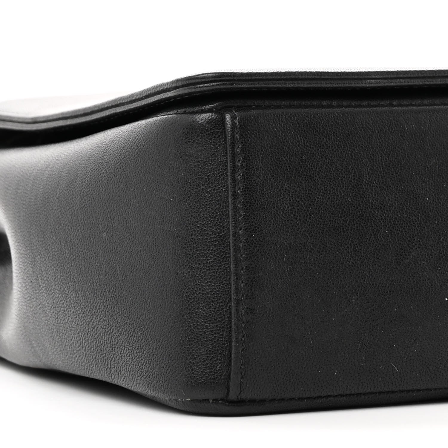 Chanel Sheepskin Chevron Quilted Vintage Mademoiselle Flap Black 9 of 11