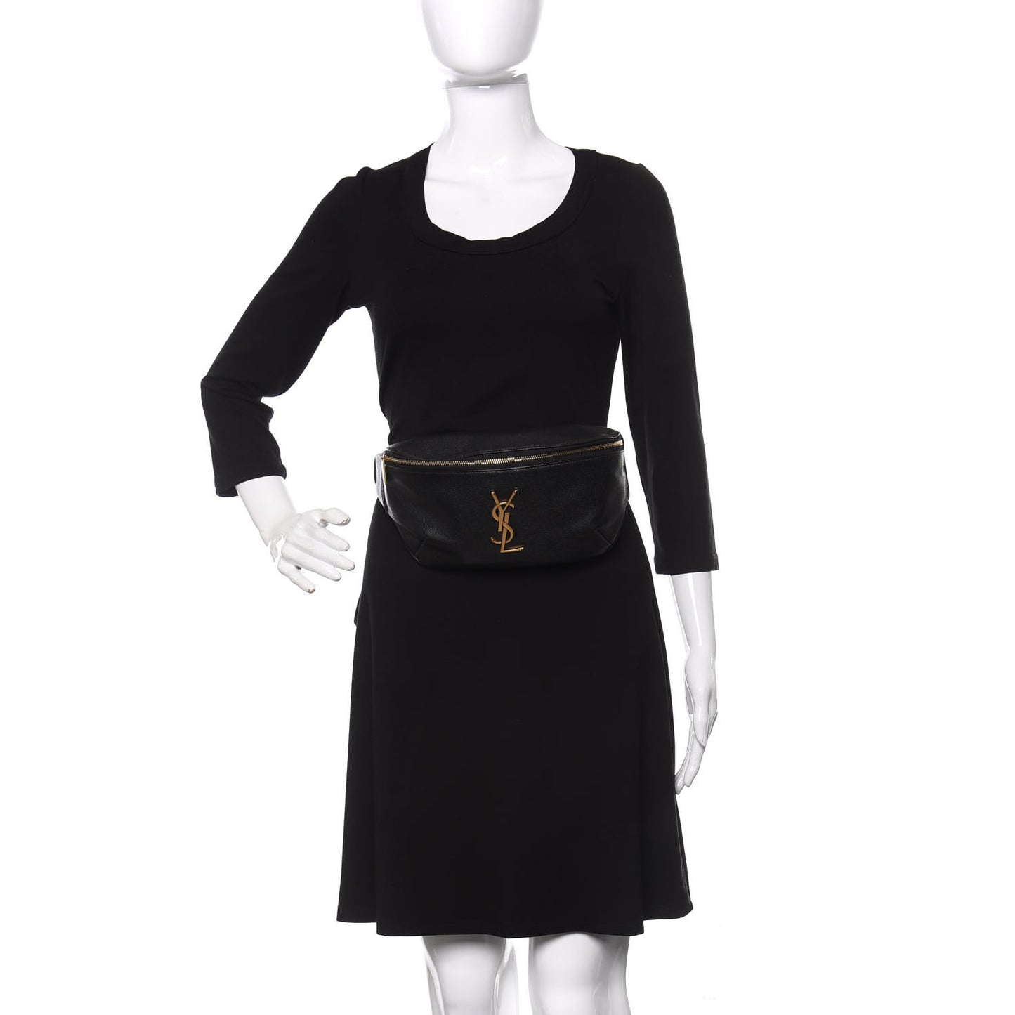 Grain De Poudre Monogram Belt Bag Black