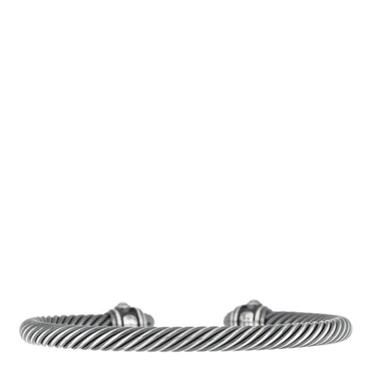 David Yurman Darkened Sterling Silver Black Diamond 5mm Renaissance Bracelet 2 of 3