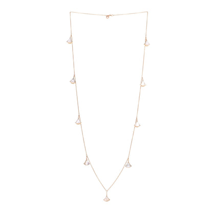 Bulgari 18K Rose Gold Diamond Mother of Pearl Divas' Dream Station Necklace 3 of 8