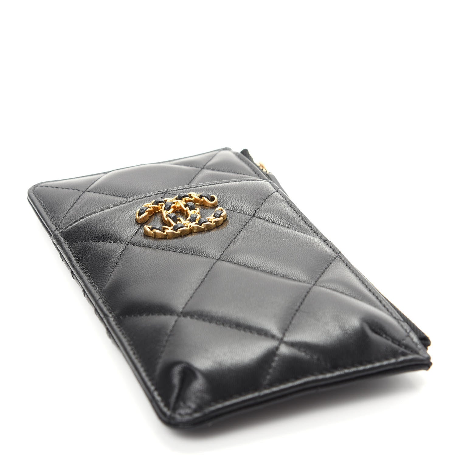 Chanel Lambskin Quilted 19 Phone and Card Holder Black 4 of 8