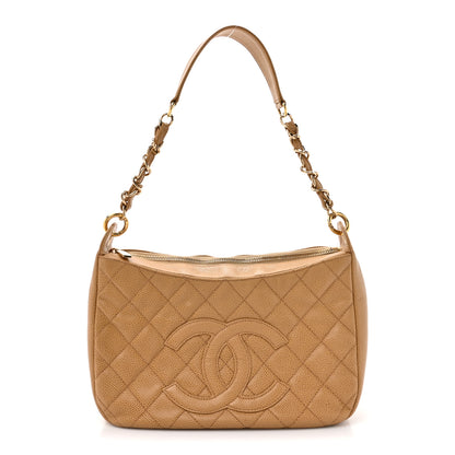 Chanel Caviar Quilted Timeless CC Shoulder Bag Beige 1 of 13