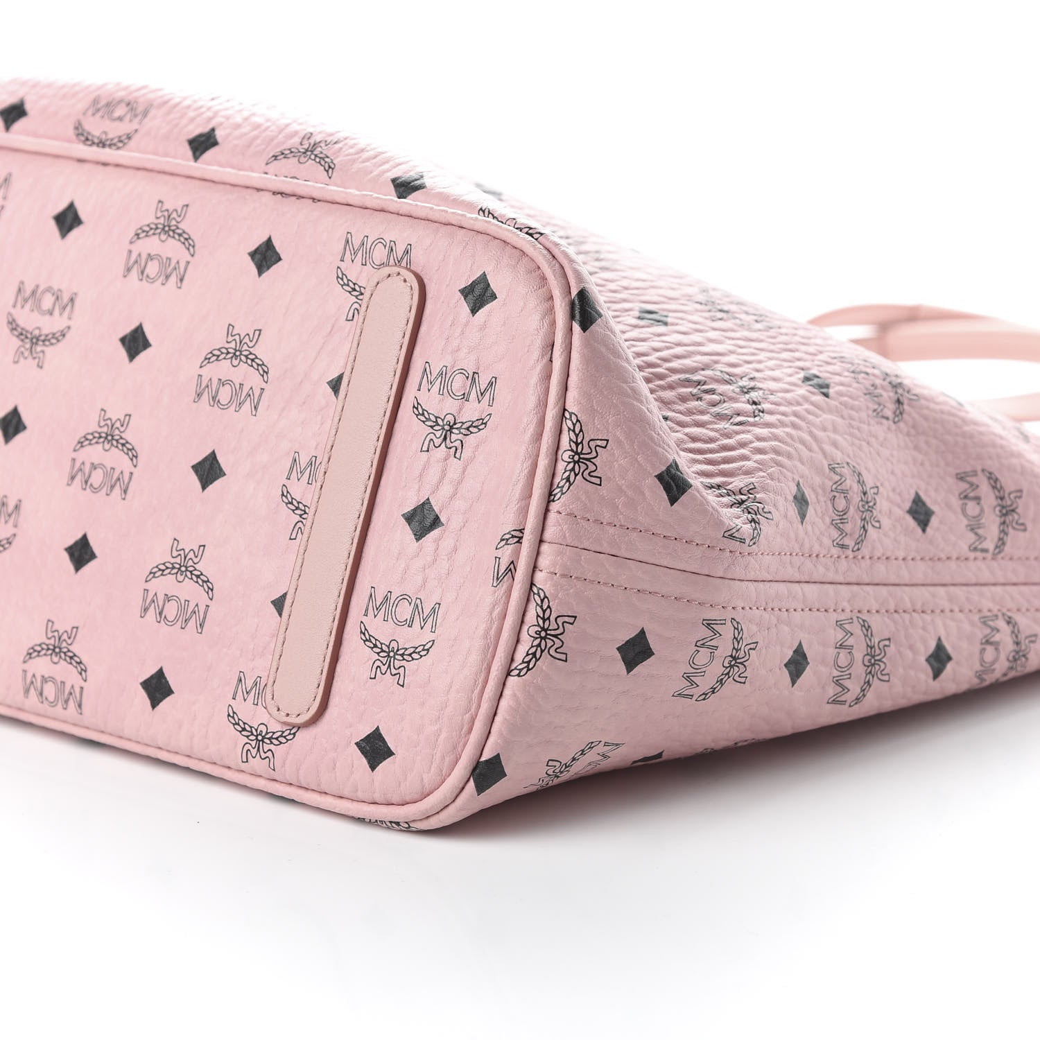 MCM Visetos Medium Anya Shopper Tote Light Pink 7 of 11