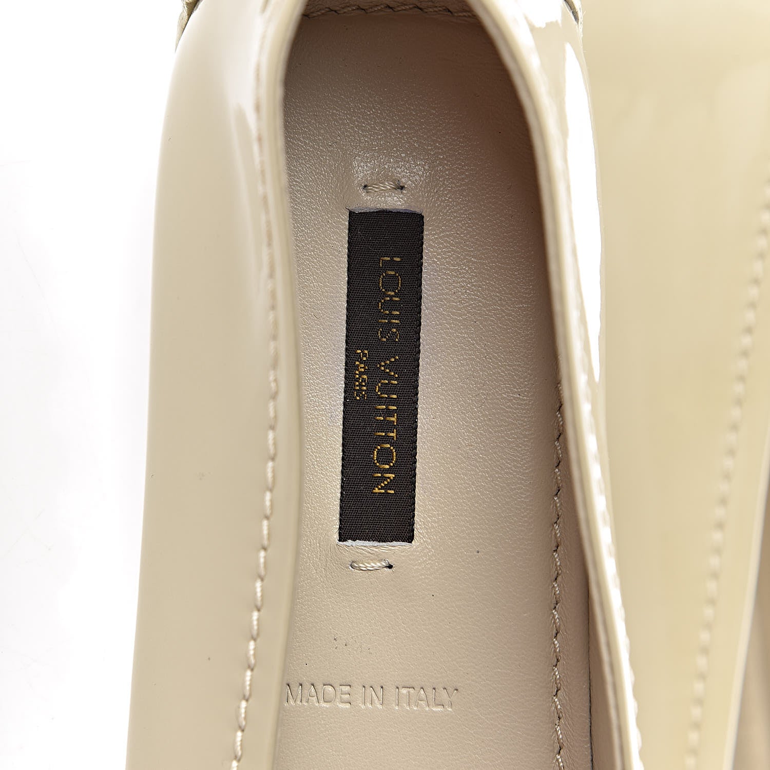 Louis Vuitton Patent Calfskin Oxford Ballerina Flats 41 Creme 7 of 13