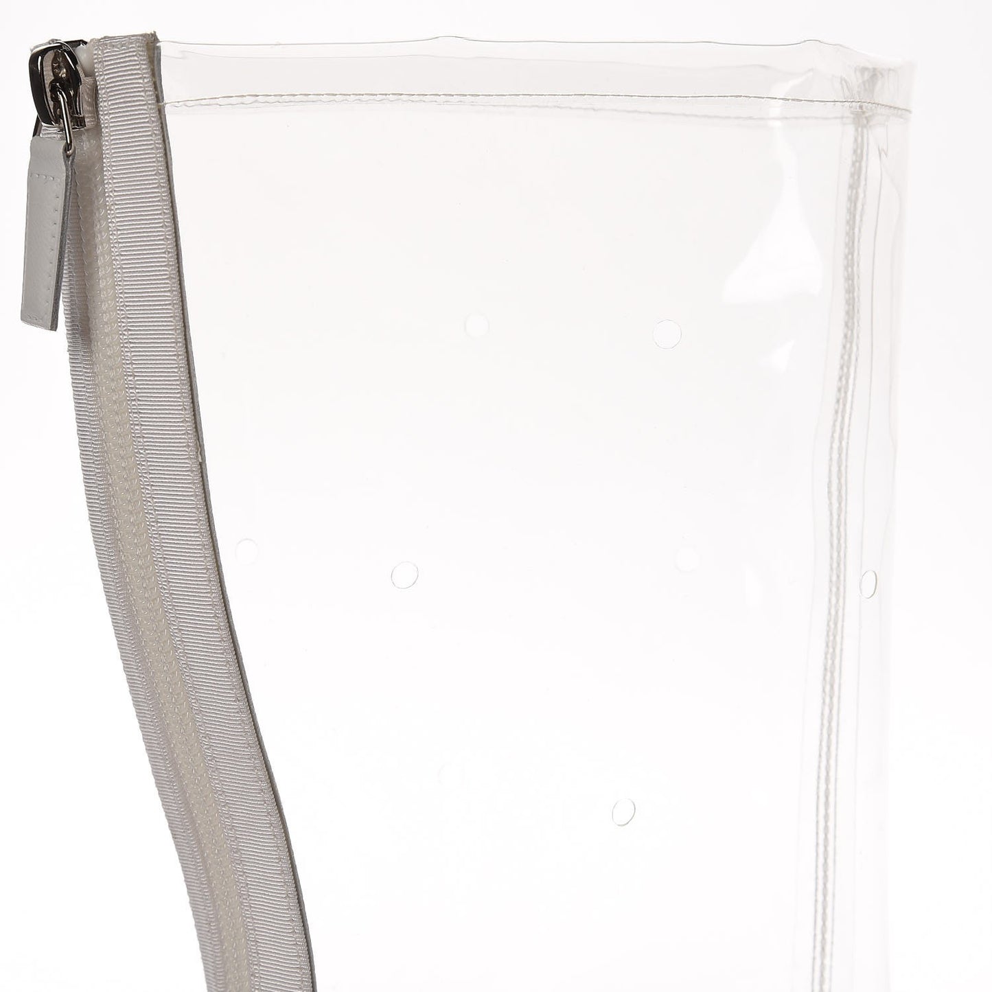 PVC Grosgrain High Boots 39 Transparent White