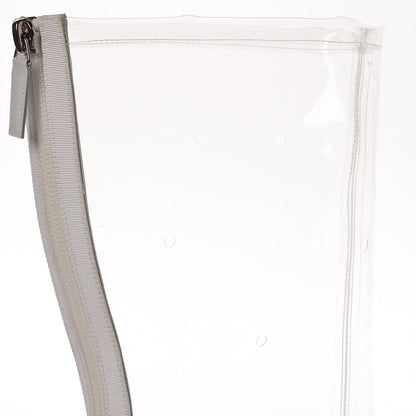 Chanel PVC Grosgrain High Boots 39 Transparent White 10 of 11