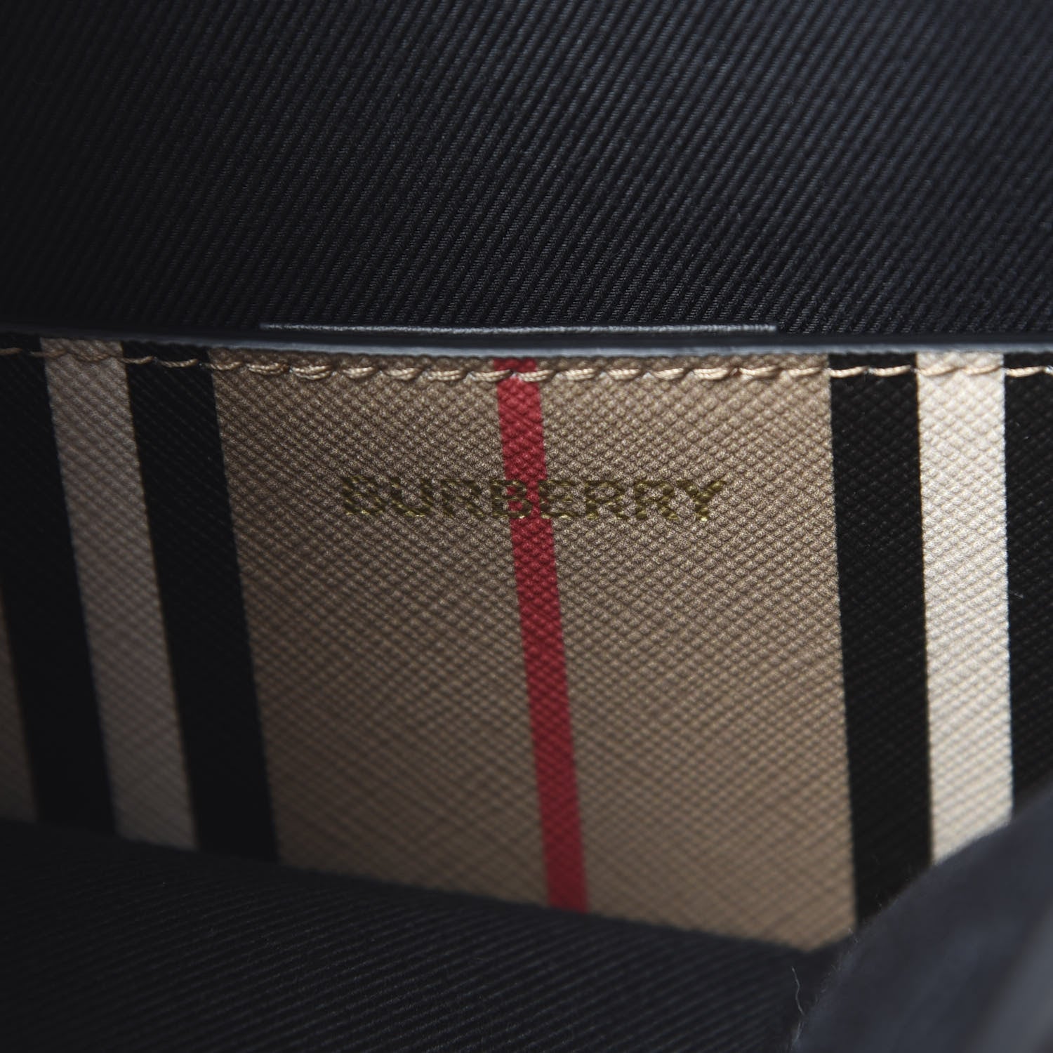Burberry E-Canvas Stripe Small Portrait Tote Bag Brown 5 of 9