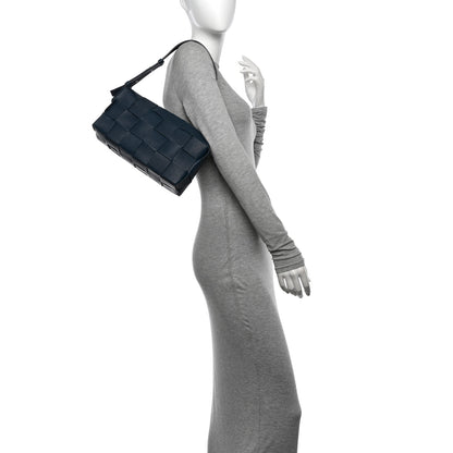 Bottega Veneta Grained Calfskin Maxi Intrecciato Brick Cassette Bag Deep Blue 2 of 11