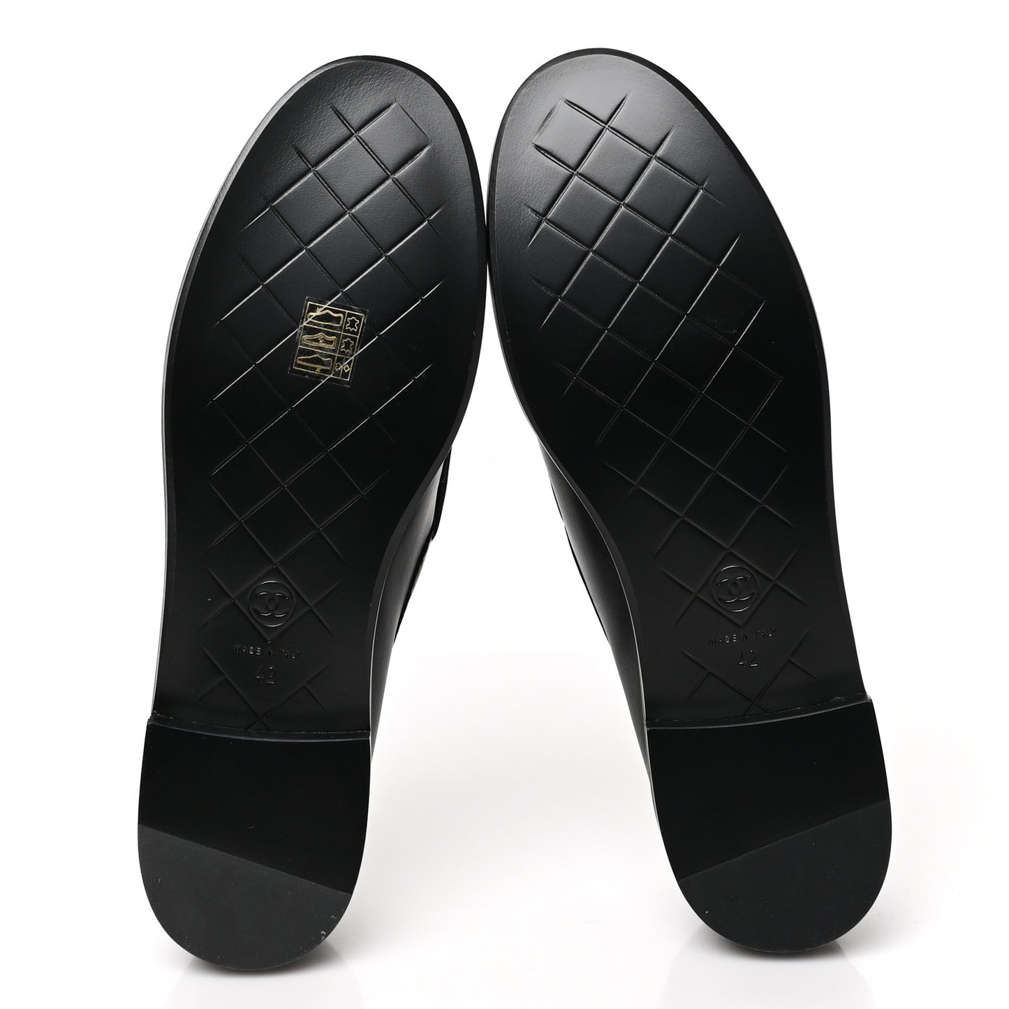 Lambskin Quilted CC Turnlock Loafers 42 Black