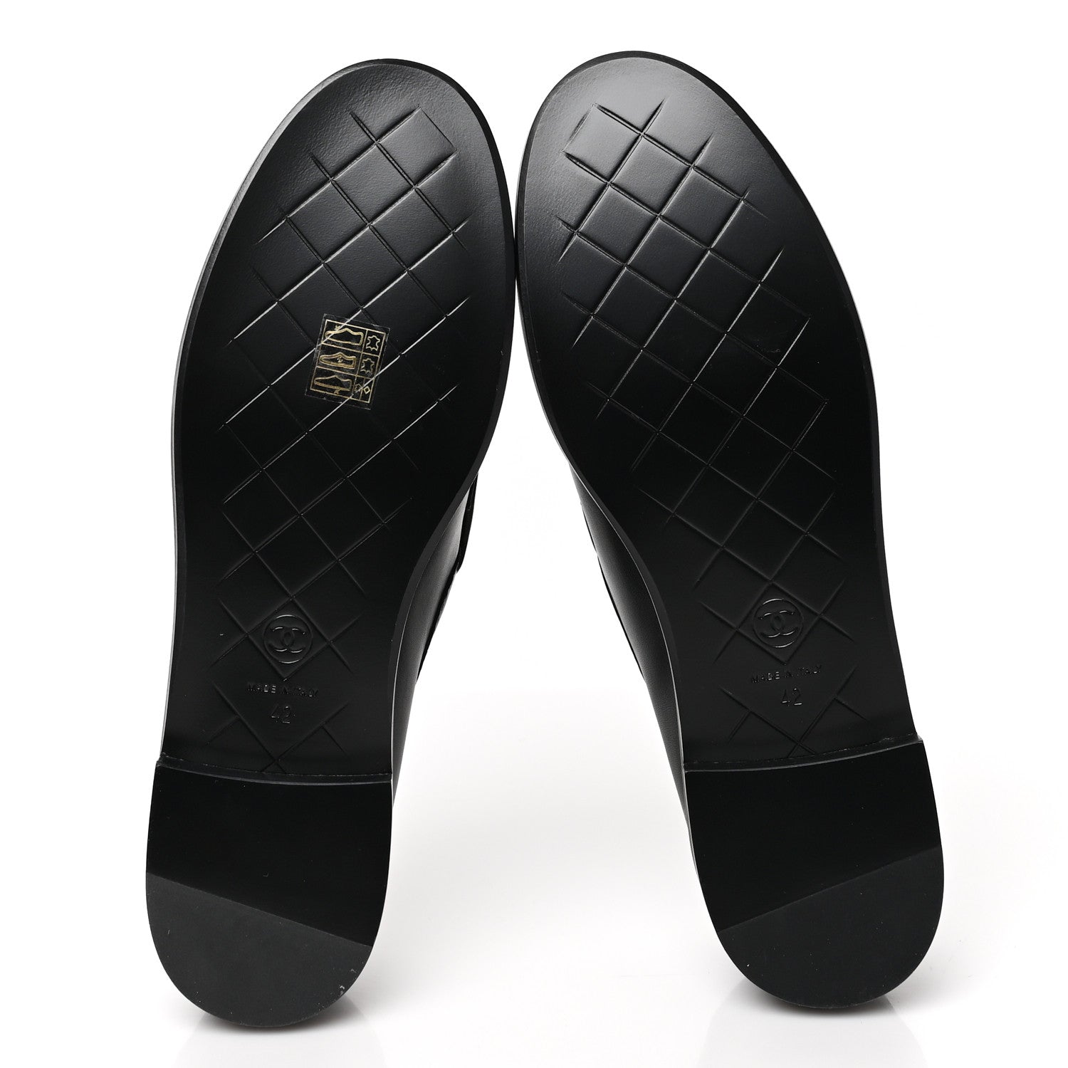 Chanel Lambskin Quilted CC Turnlock Loafers 42 Black 5 of 9