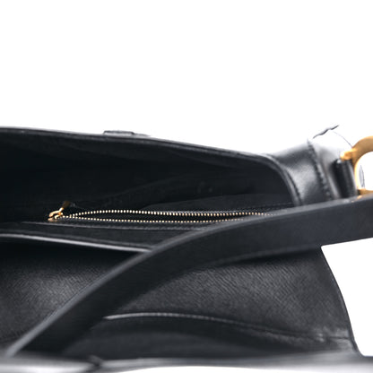 Christian Dior Grained Calfskin Saddle Bag Black 5 of 9