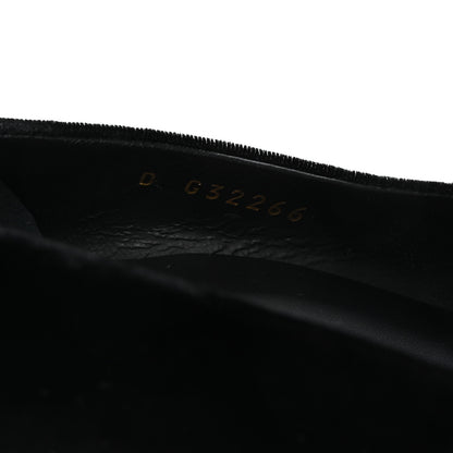 Chanel Velvet Satin Cap Toe Pearl Pumps 36 Black 9 of 9
