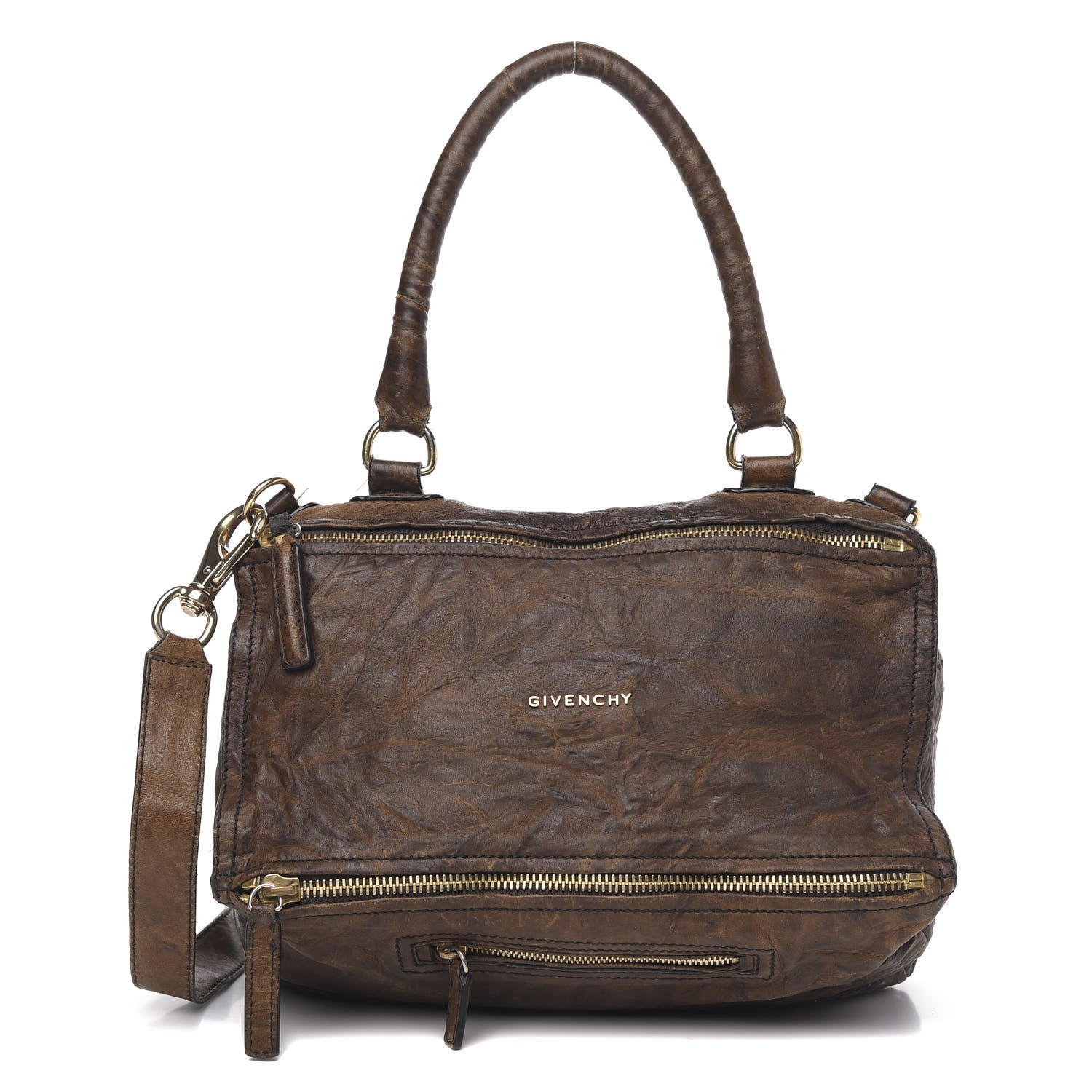 Givenchy Tumbled Sheepskin Medium Pandora Charcoal 1 of 16