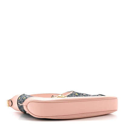 Gucci New Denim GG Monogram Calfskin Love Parade Small Jackie 1961 Hobo Light Pink 4 of 15