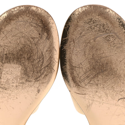 Chanel Metallic Lambskin CC Braided Mules 39.5 Gold 10 of 12