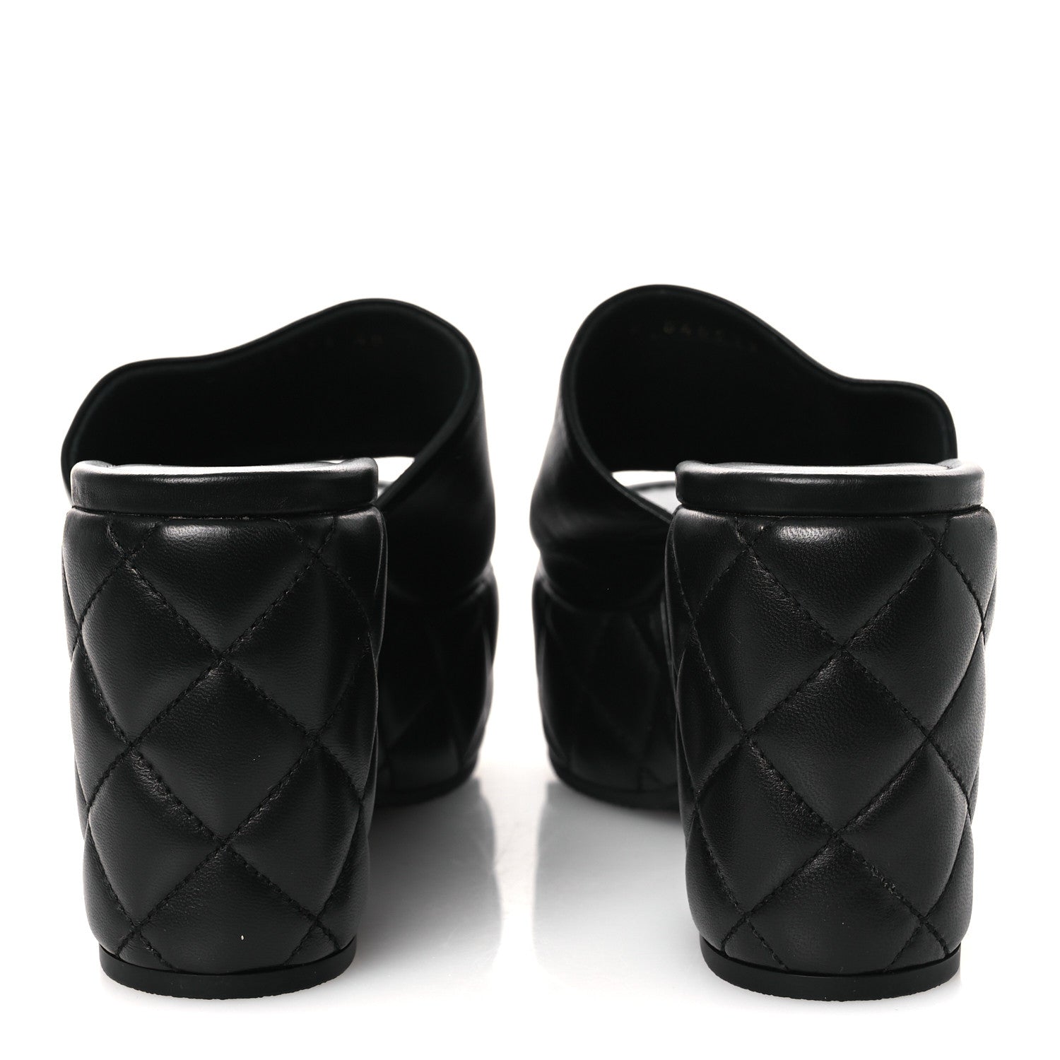 Chanel Lambskin Quilted CC Platform Mules 40 Black 6 of 13
