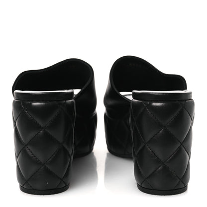 Chanel Lambskin Quilted CC Platform Mules 40 Black 6 of 13