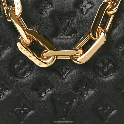 Louis Vuitton Lambskin Embossed Monogram Coussin BB Black 6 of 9