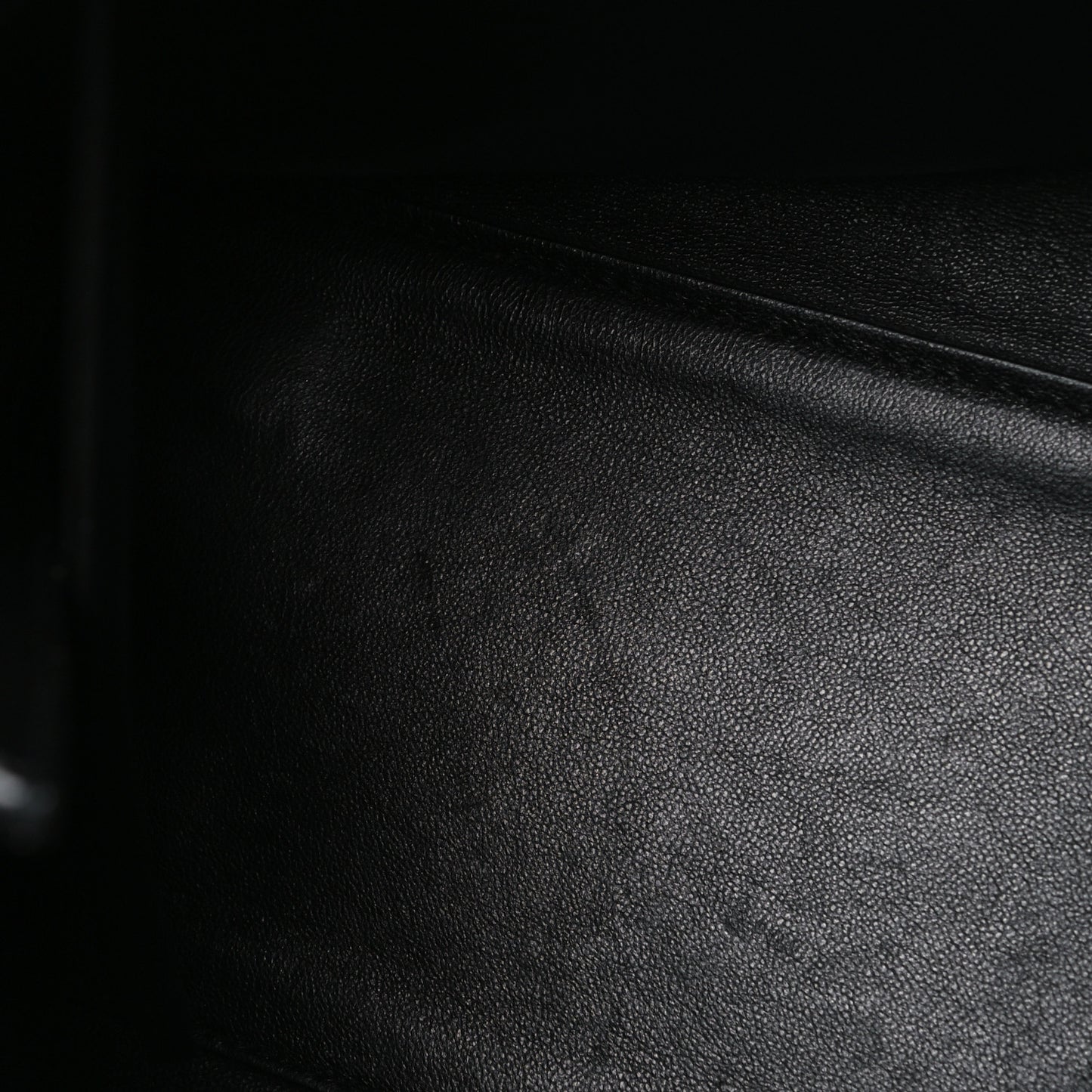 Supple Calfskin Medium Edge Shoulder Bag Navy Blue