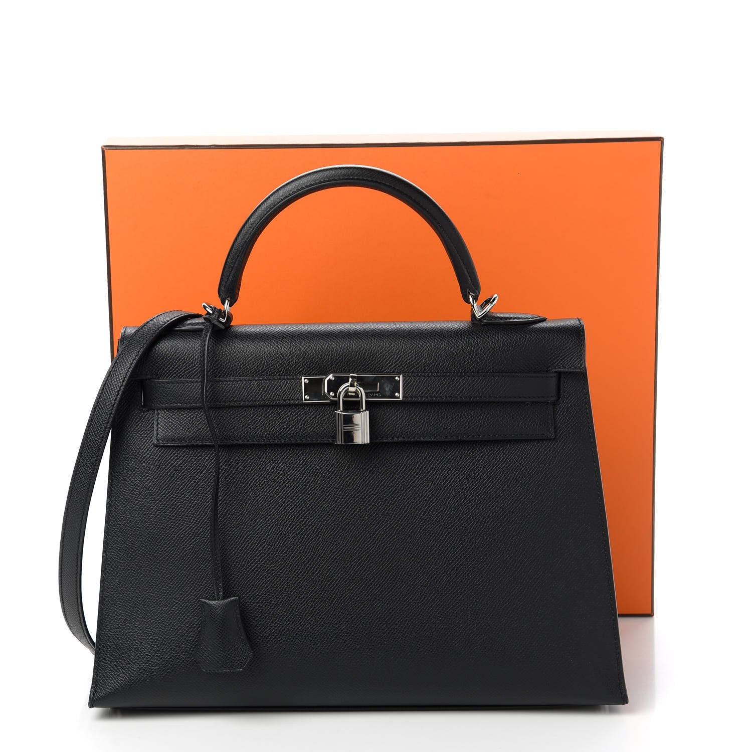 Hermes Epsom Kelly Sellier 32 Black 738793 – FASHIONPHILE