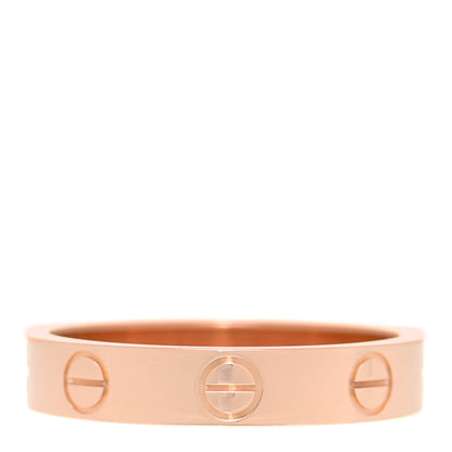 Cartier 18K Pink Gold 3.5mm LOVE Wedding Band Ring 51 5.75 3 of 4