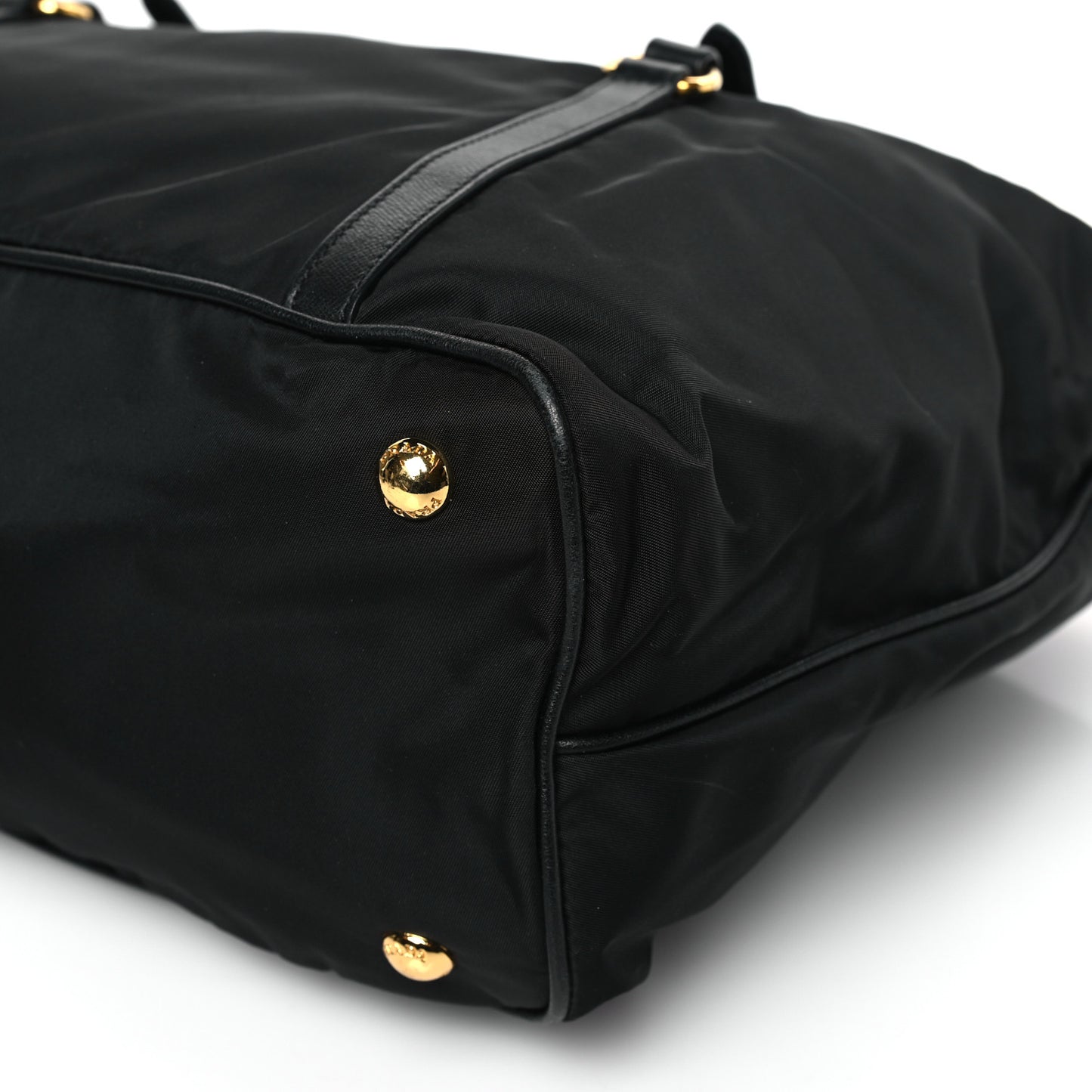 Saffiano Tessuto Nylon Shopping Tote Black