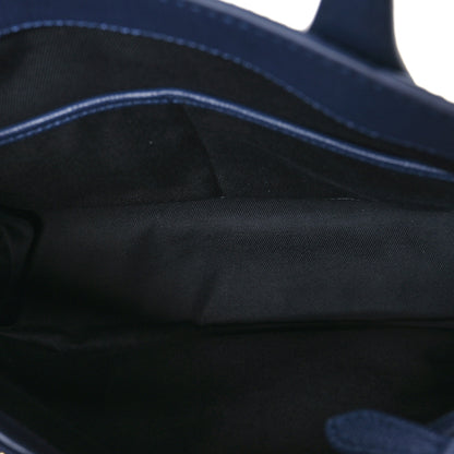 Burberry Derby Calfskin Vintage Check Medium Banner Tote Regency Blue 5 of 12