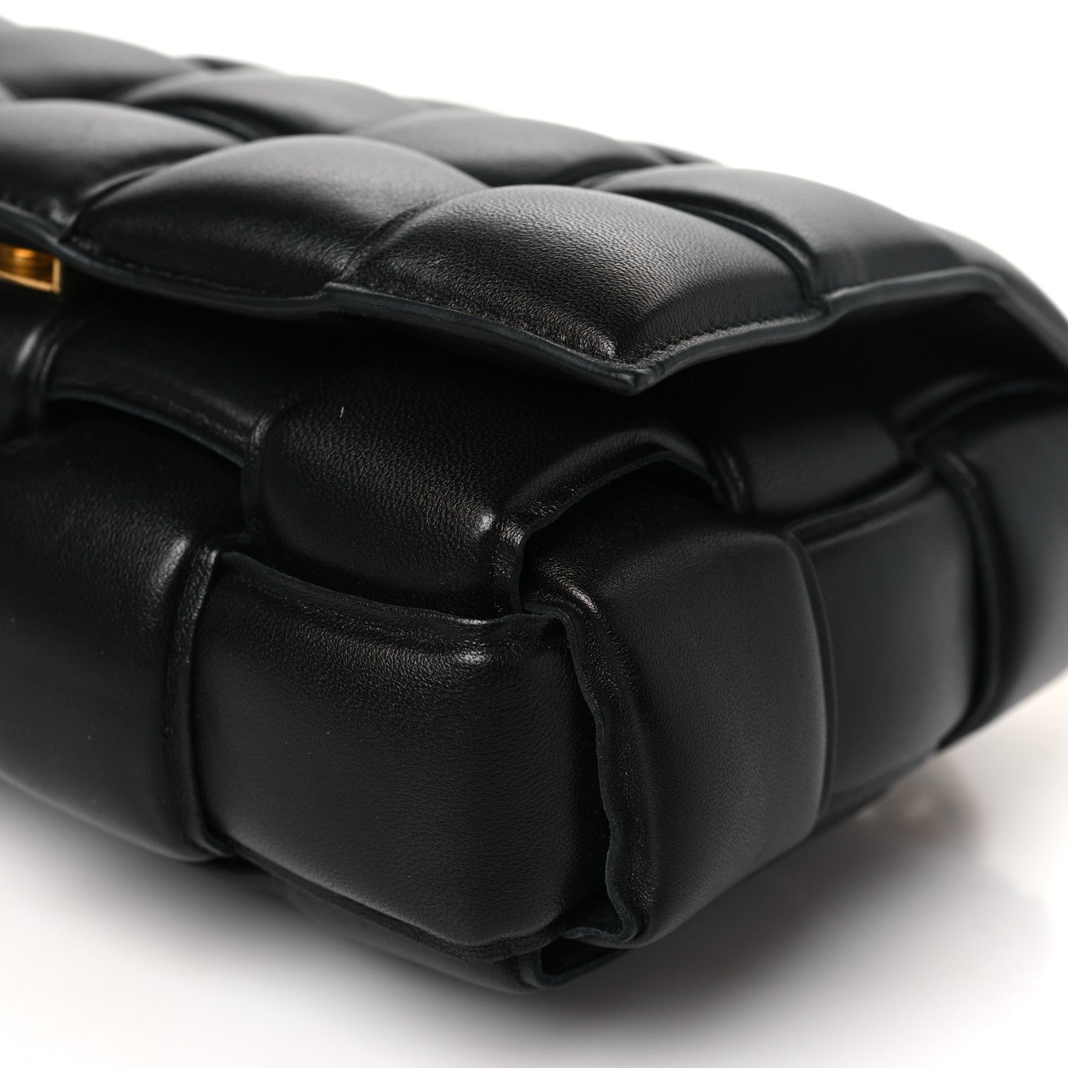 Bottega Veneta Lambskin Maxi Intreccio Padded Chain Cassette Crossbody Bag Black 10 of 10