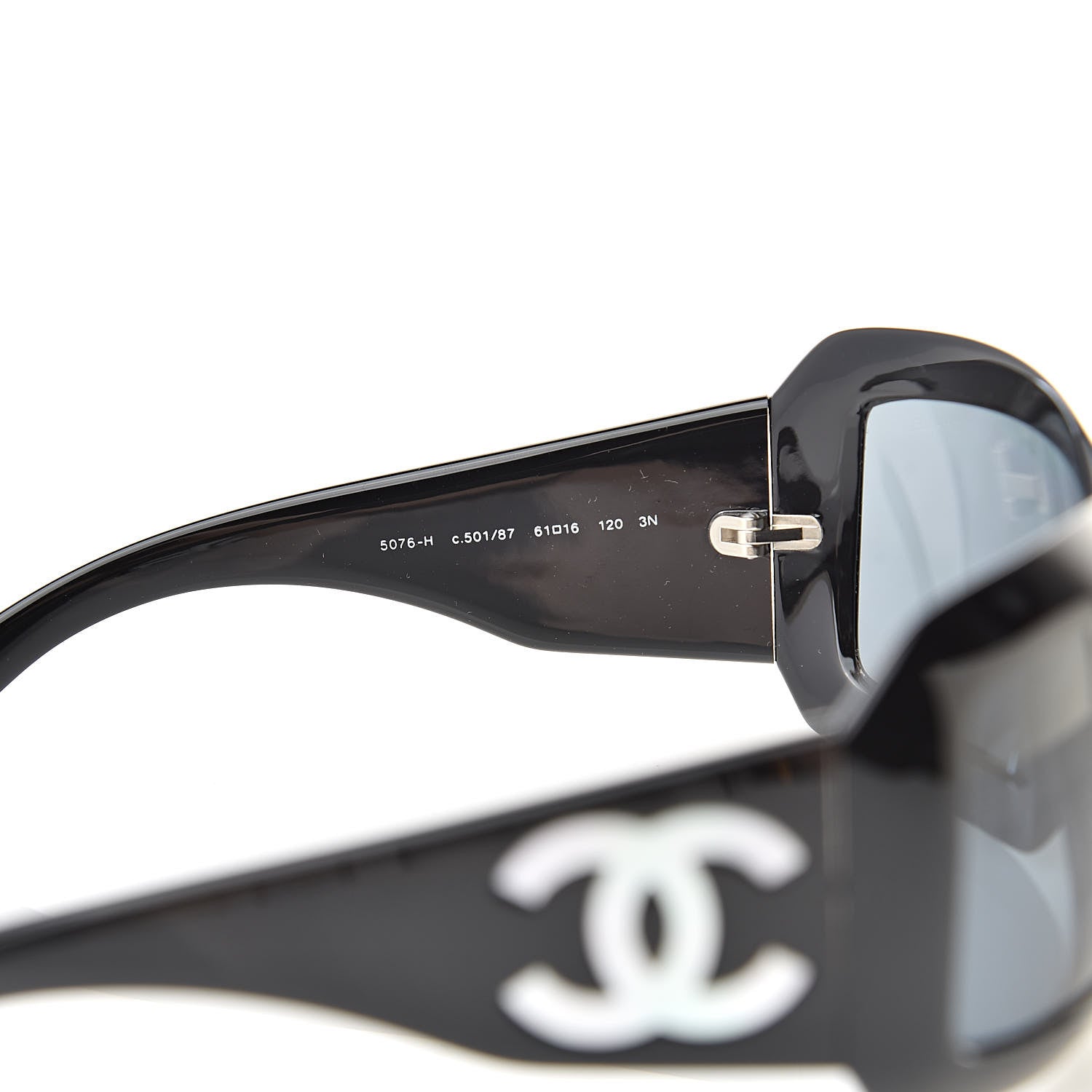 Chanel Mother of Pearl CC Sunglasses 5076-H Black 5 of 9