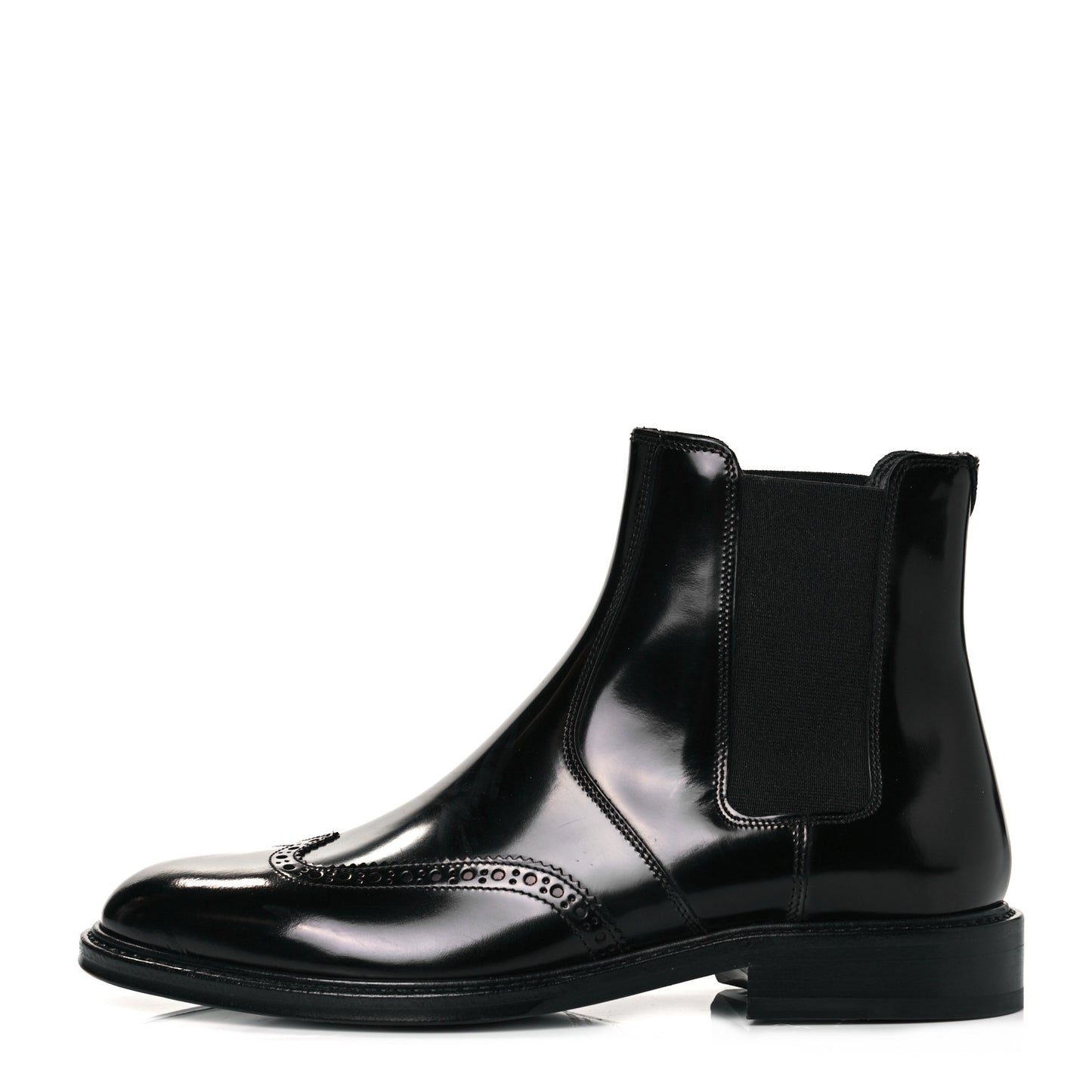 Calfskin Army Chelsea Boots 38 Black