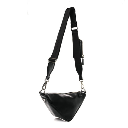 Prada Grace Lux Triangle Shoulder Bag Black 3 of 11