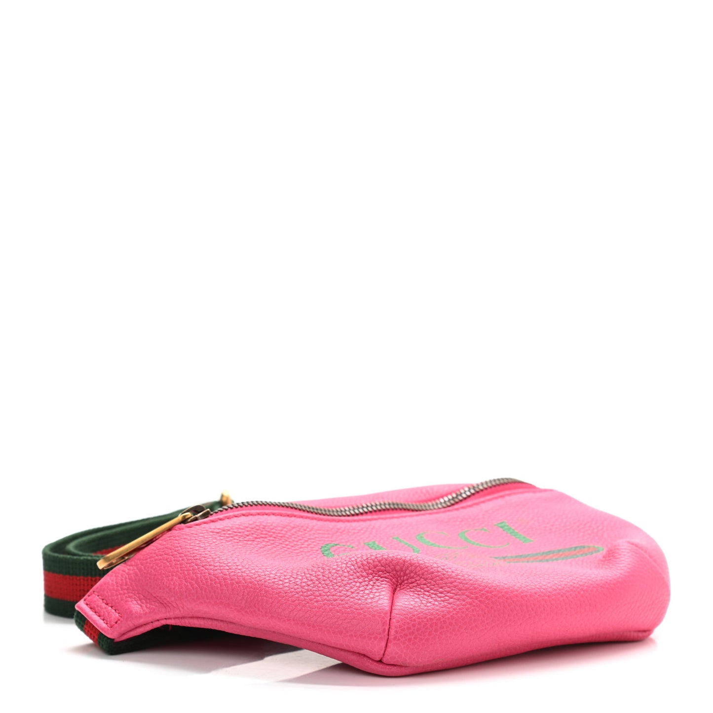 Grained Calfskin Small Logo Belt Bag Box Pink Green