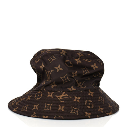 Louis Vuitton Nylon Monogram Reversible Bob Bucket Hat S Brown Black 4 of 14