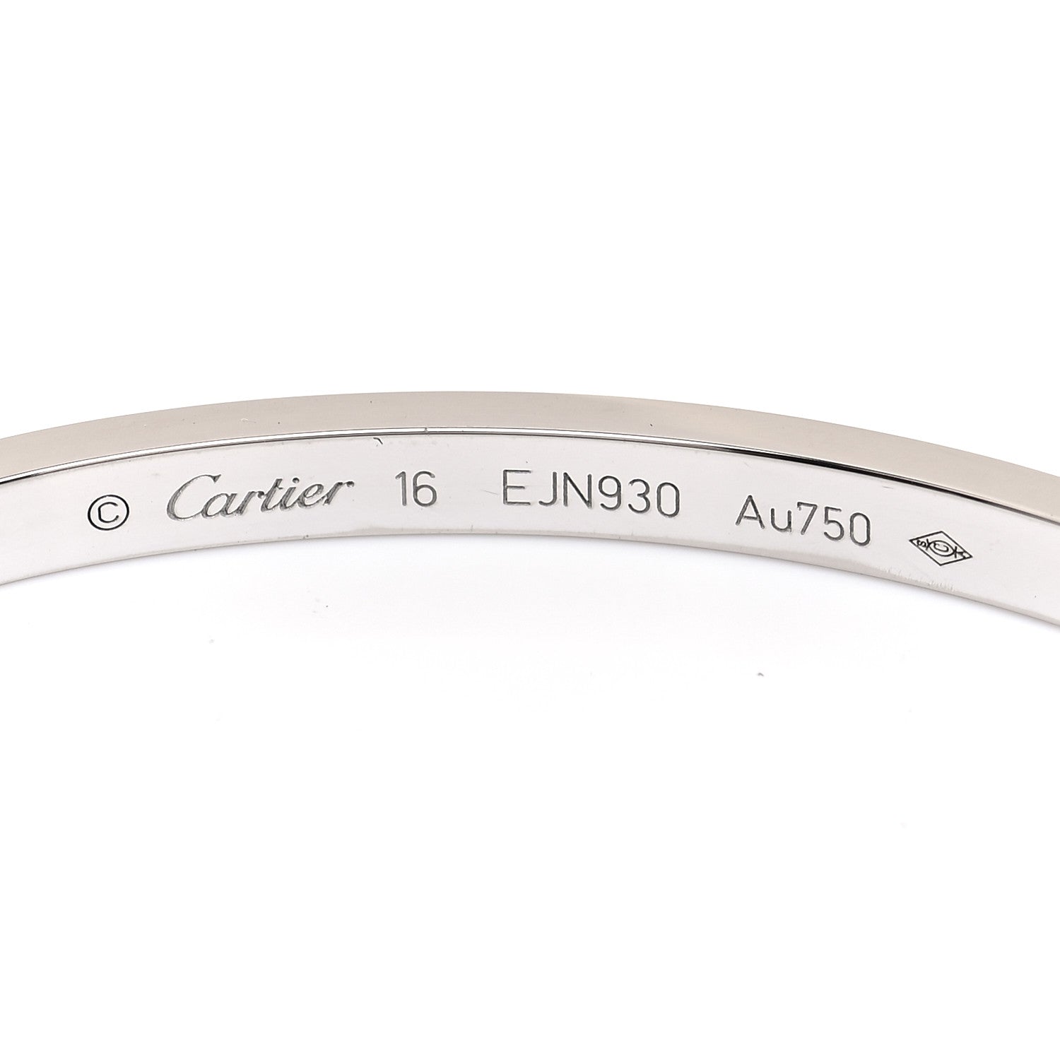 Cartier 18K White Gold Small LOVE Bracelet 16 4 of 6