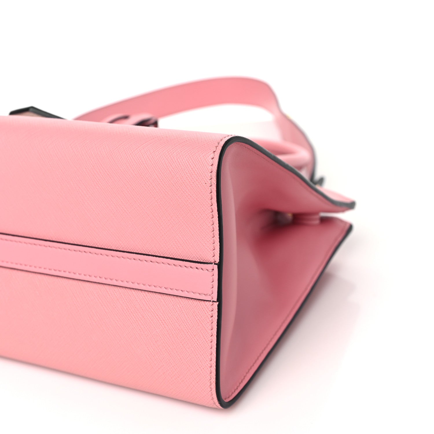 Prada Saffiano City Calfskin Greche Paradigme Bag Pink 9 of 10
