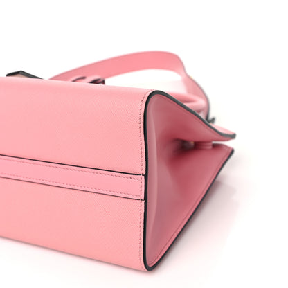 Prada Saffiano City Calfskin Greche Paradigme Bag Pink 9 of 10
