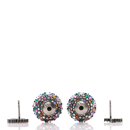 Christian Dior Crystal Mise En Dior Tribal Earrings Multicolor Antique Silver 4 of 6