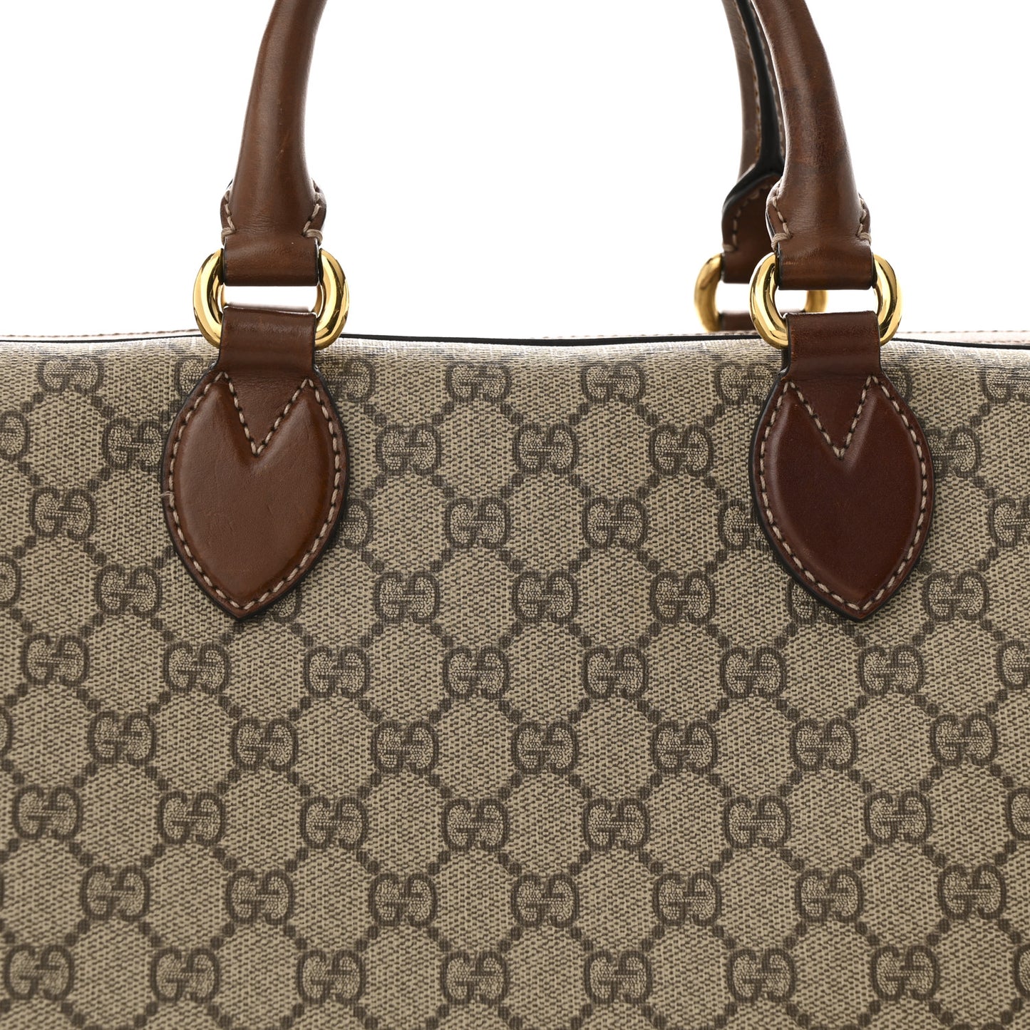 GG Supreme Monogram Medium Boston Beige Cuir