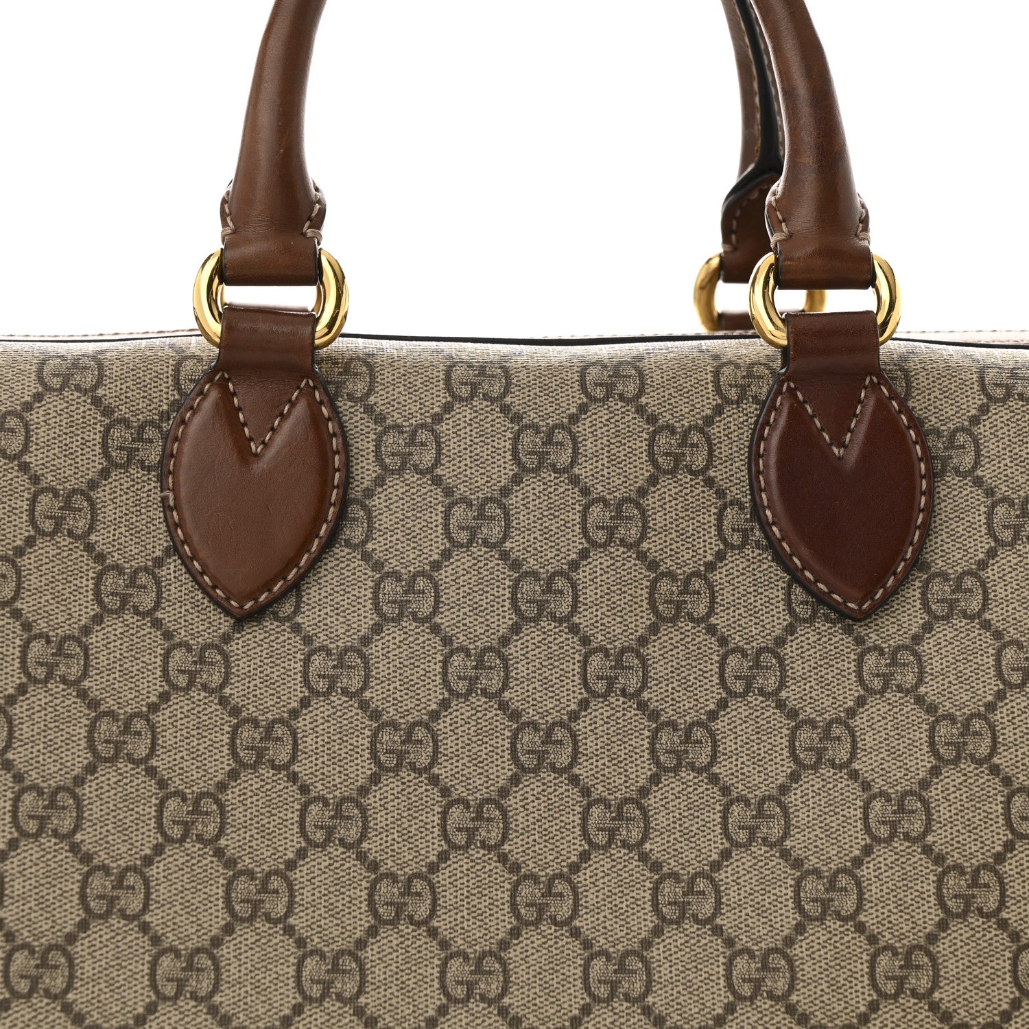 Gucci GG Supreme Monogram Medium Boston Beige Cuir 8 of 14