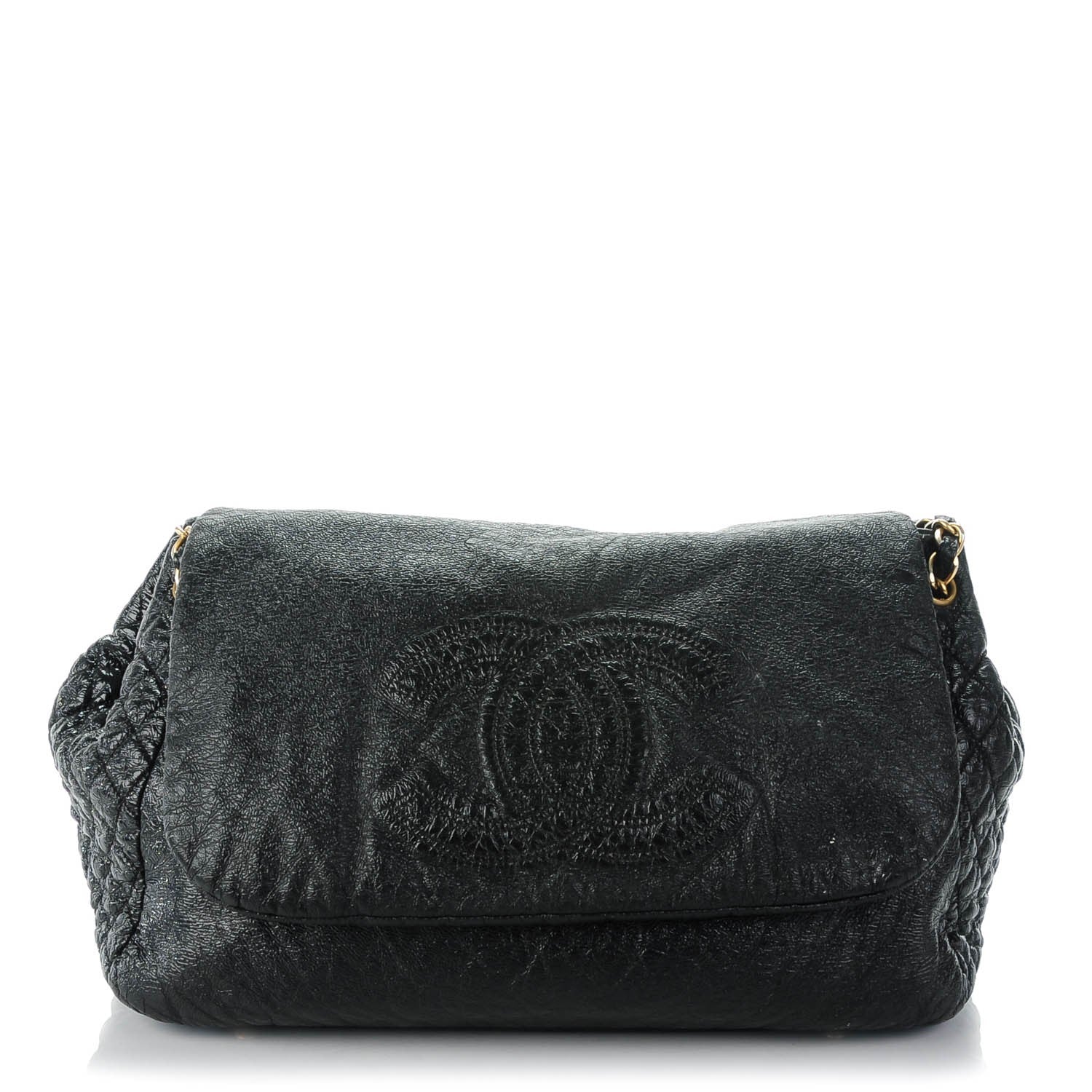 Chanel Vinyl Rock and Chain XL Flap Black 1 of 8