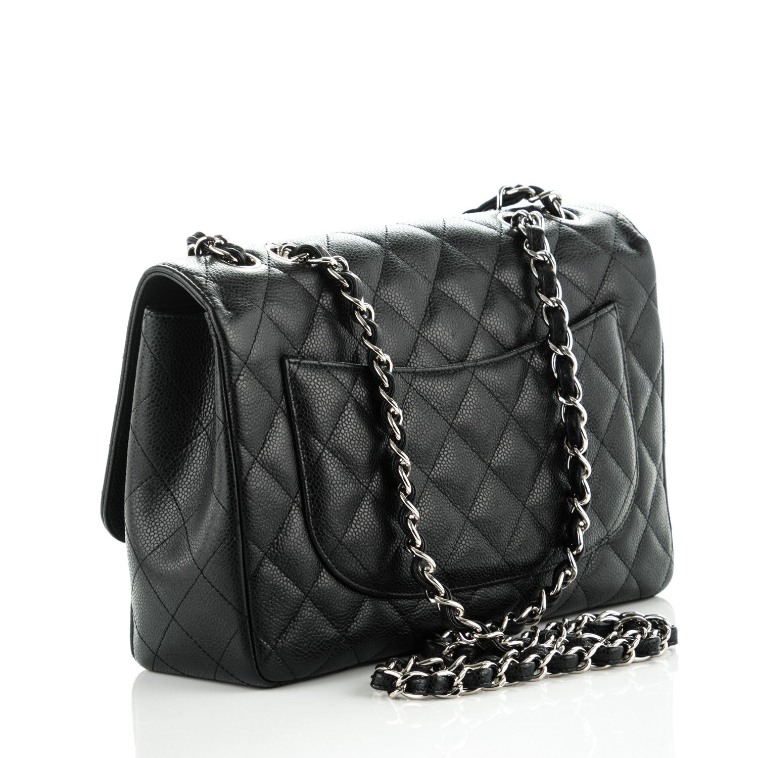 Chanel Caviar Quilted Jumbo Single Flap Black 3 of 8