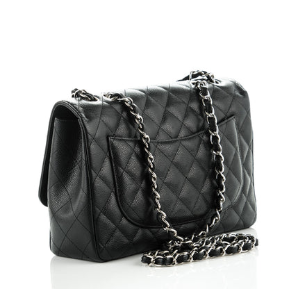 Chanel Caviar Quilted Jumbo Single Flap Black 3 of 8