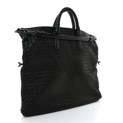 Bottega Veneta Nappa Intrecciato Maxi Convertible Tote Black 2 of 12