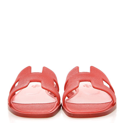 Hermes Epsom Oran Sandals 35 Rouge 2 of 7