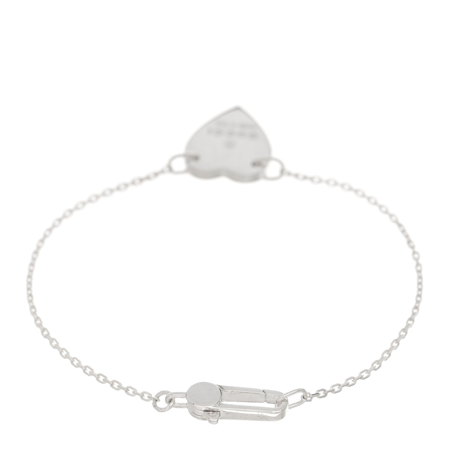 Gucci Sterling Silver Trademark Heart Bracelet 2 of 3