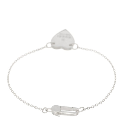 Gucci Sterling Silver Trademark Heart Bracelet 2 of 3