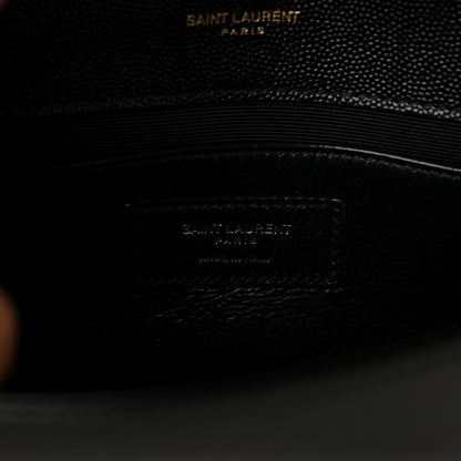 Saint Laurent Grain De Poudre Small Monogram Kate Satchel Black 5 of 7
