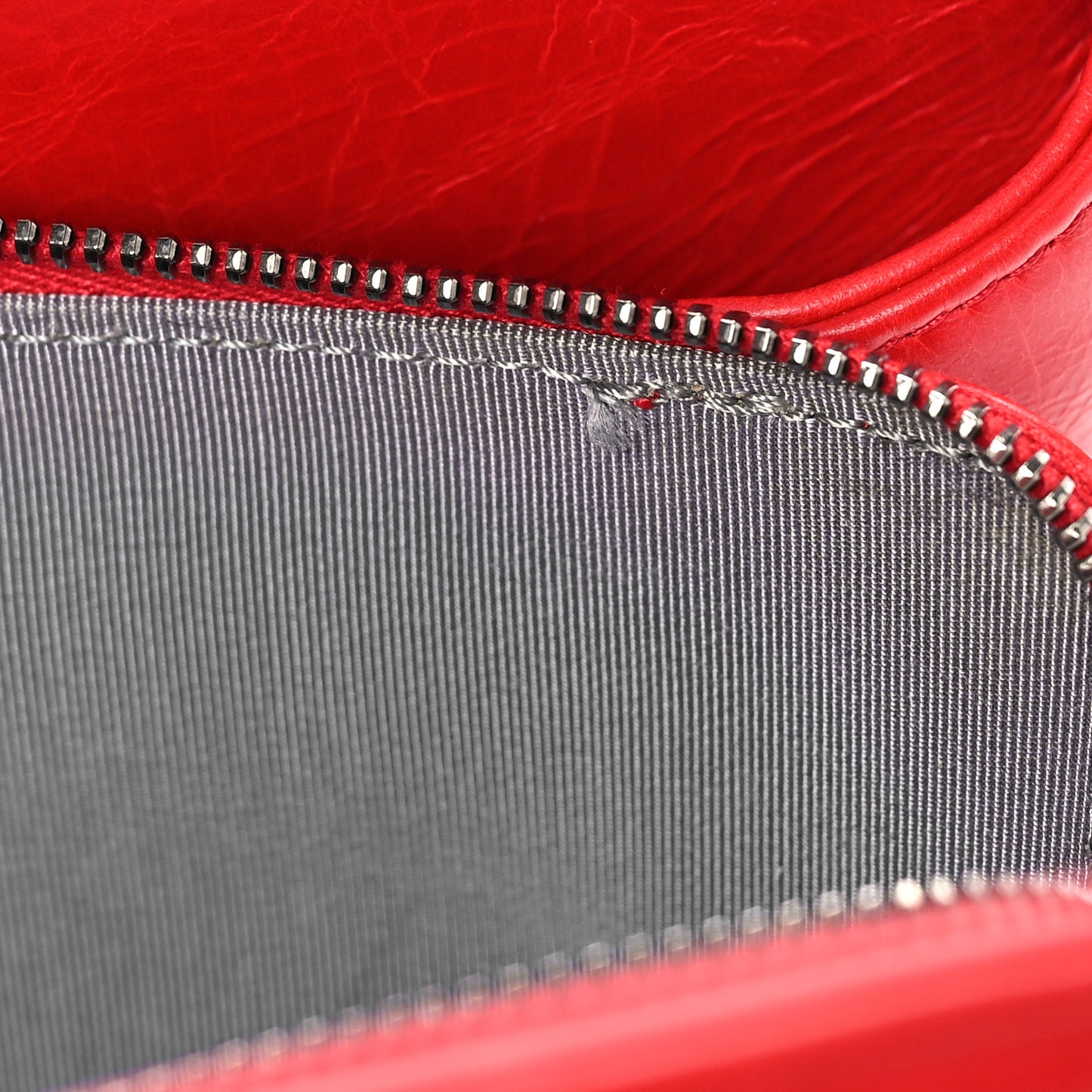 Glazed Calfskin Quilted Korean Garden Tote Red