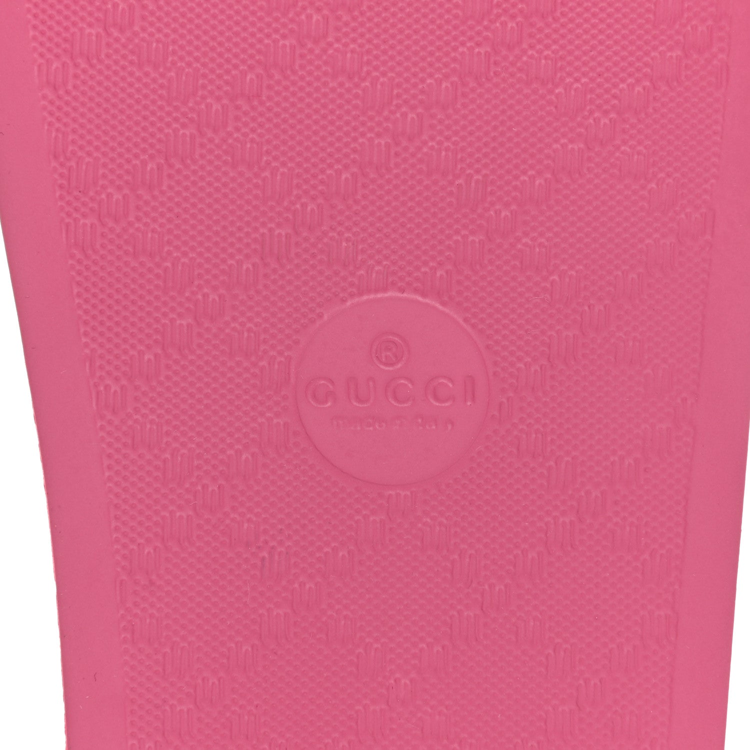 Gucci Rubber Womens Logo Slide Sandals 37 Fuchsia 6 of 8