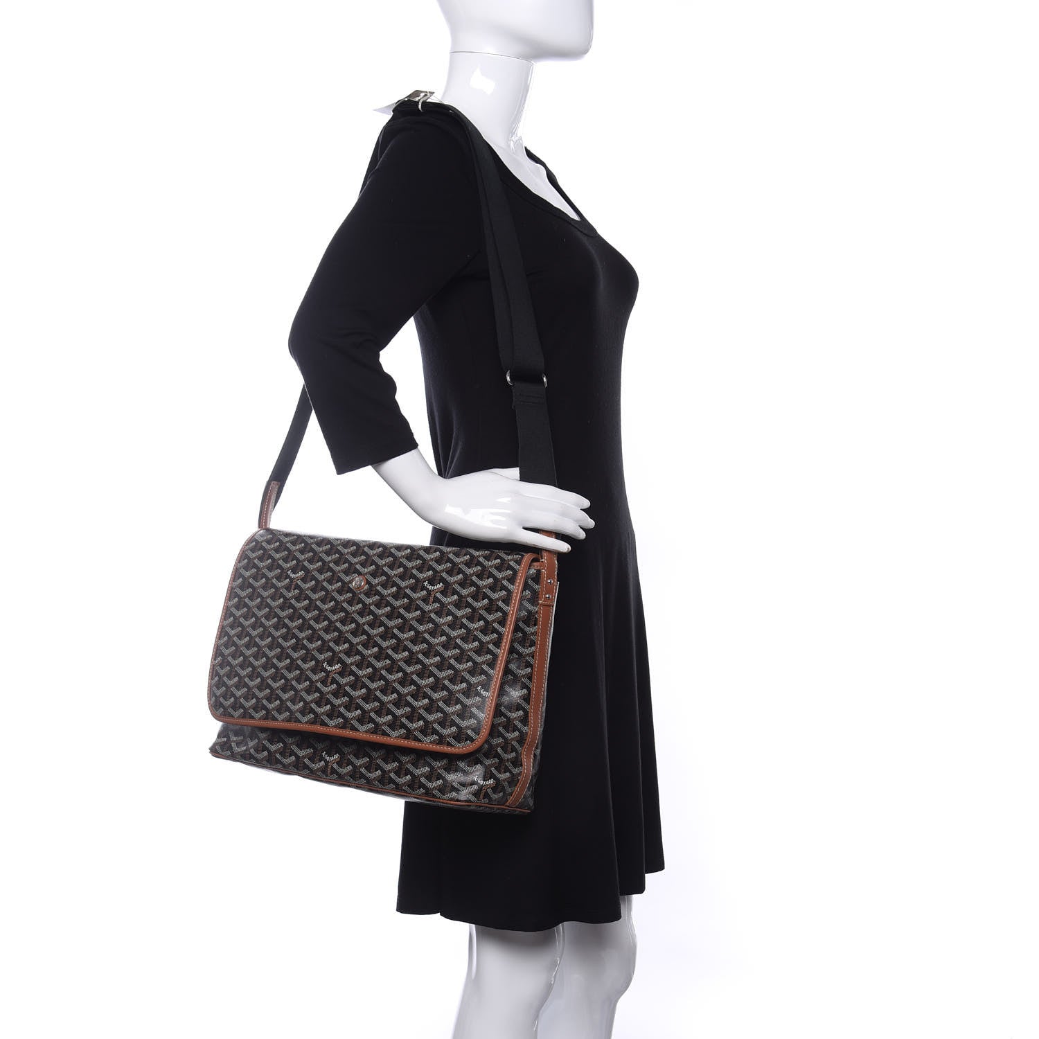 Goyard Goyardine Capetien Messenger Bag Black Gold 2 of 9